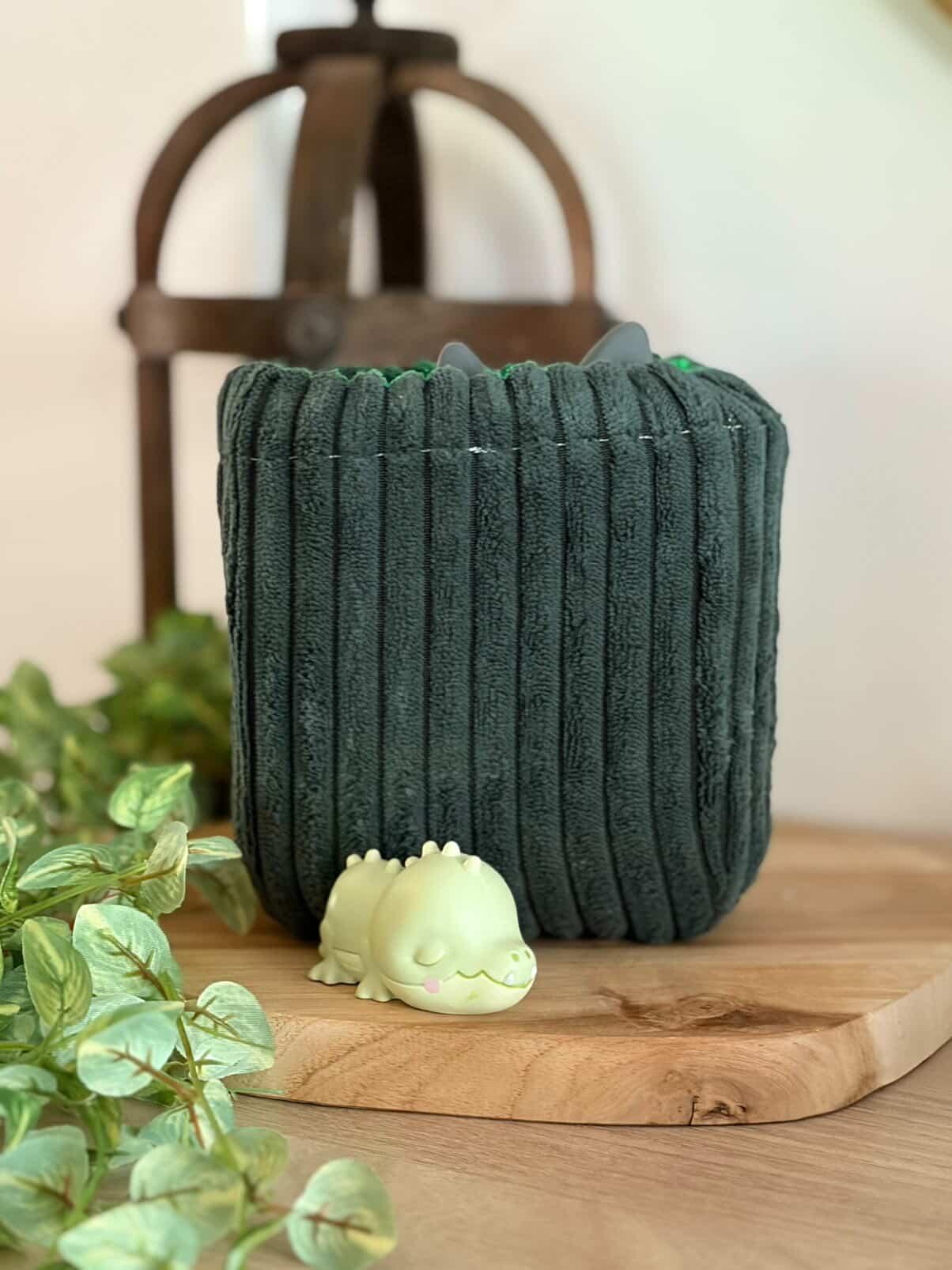 Housse tonibox 1 & 2 - velours grosse côte vert foncé