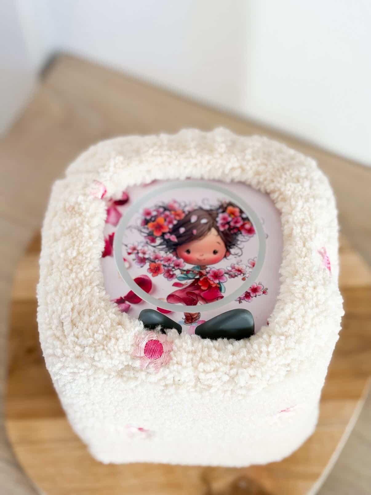 Housse tonibox 1 & 2 - Teddy fleurs brodés fluo