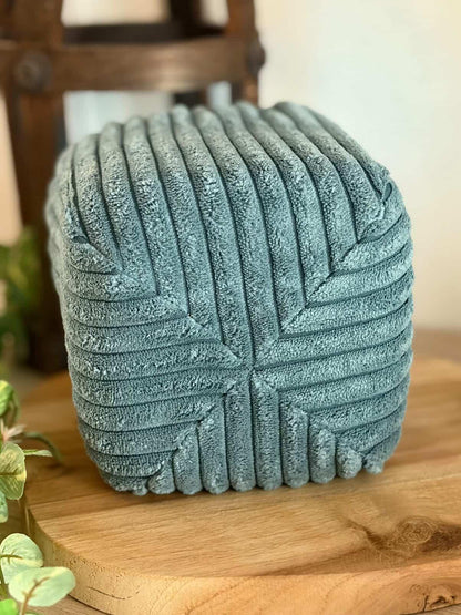 Housse tonibox 1 & 2 - velours grosse côte bleu lagon