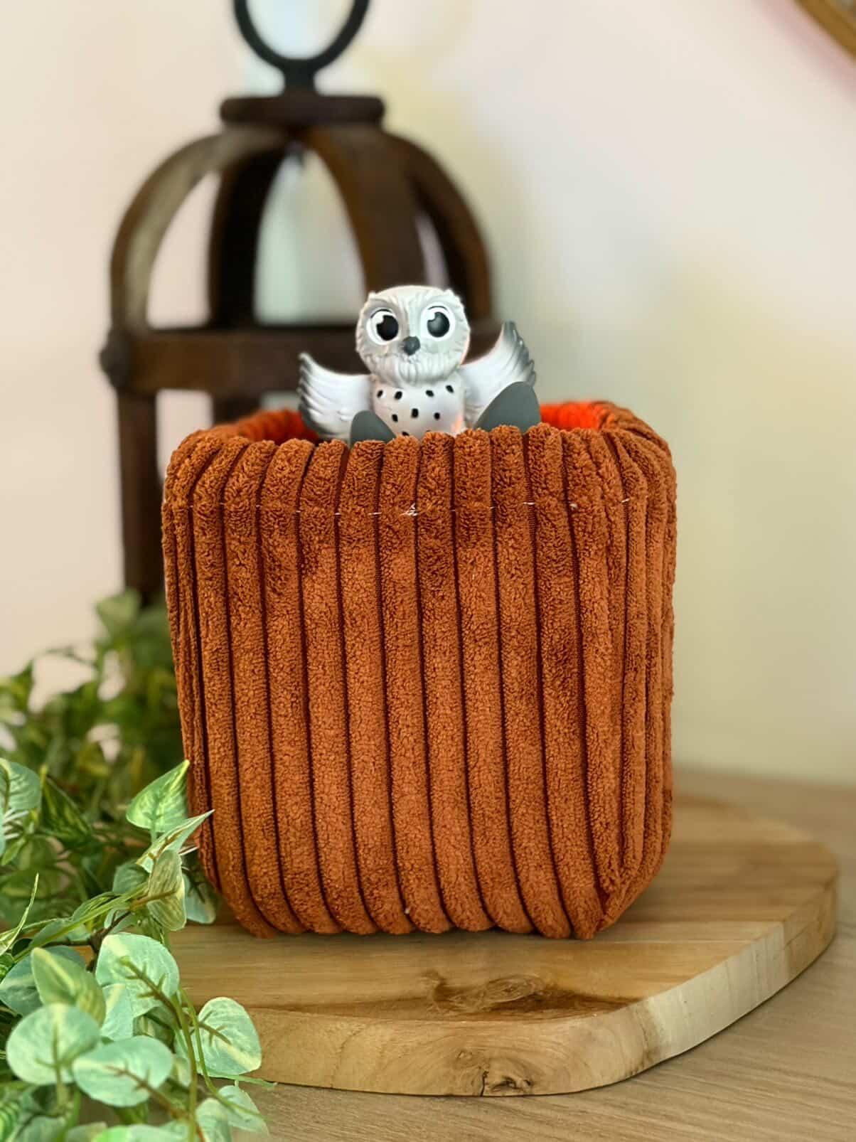 Housse tonibox 1 & 2 - velours grosse côte terracotta