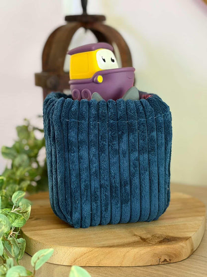 Housse tonibox 1 & 2 - velours grosse côte indigo