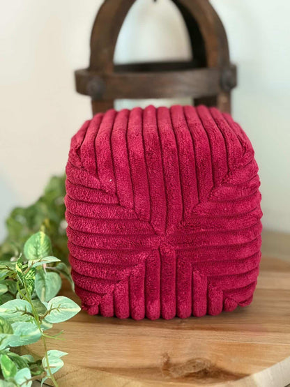 Housse tonibox 1 & 2 - velours grosse côte framboise