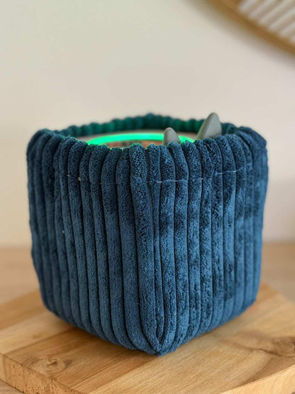 Housse tonibox 1 & 2 - velours grosse côte indigo