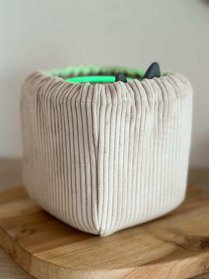 Housse tonibox 1 & 2 - velours fine côte crême