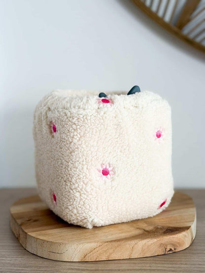 Housse tonibox 1 & 2 - Teddy fleurs brodés fluo