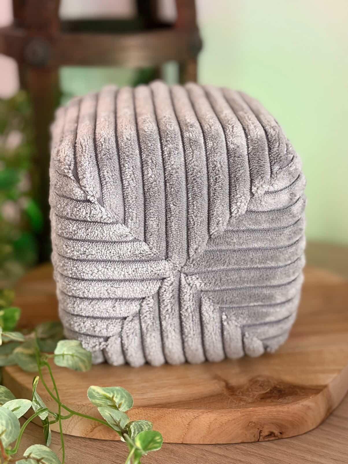 Housse tonibox 1 & 2 - velours grosse côte gris claire