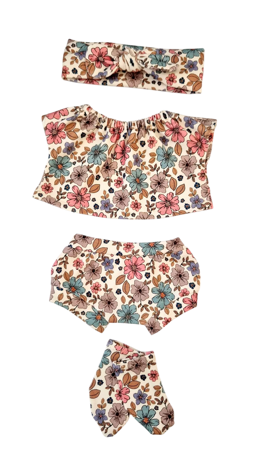 SWANN 4 pièces culotte tee-shirt bandeau chaussettes