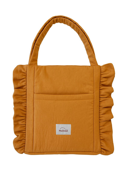 Sac cabas à volants camel