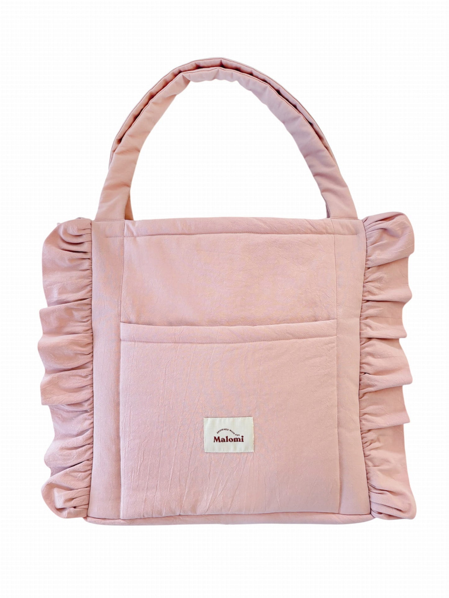 Sac cabas à volants rose