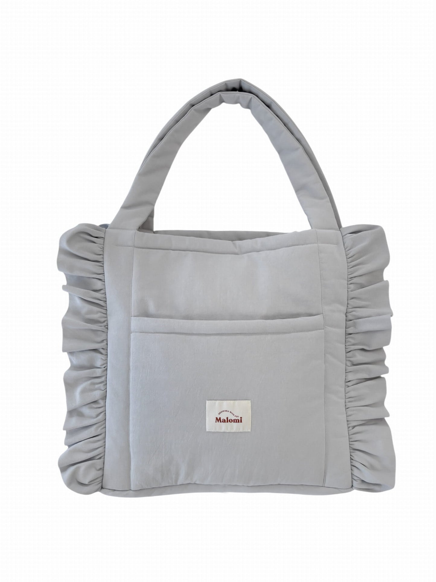 Sac cabas à volants gris